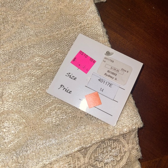 NWT Elisa B Girls Gold Lace Metallic Pleated 2 pc Skirt Set Dress Sz 14 BOUTIQUE - Picture 4 of 6